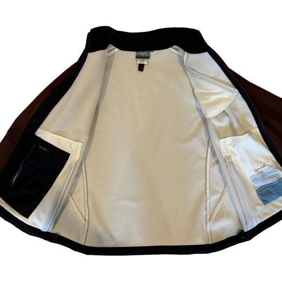 Isis Womens Softshell Jacket Size 10 Brown Wind & Weather Resistant - Picture 5 of 9